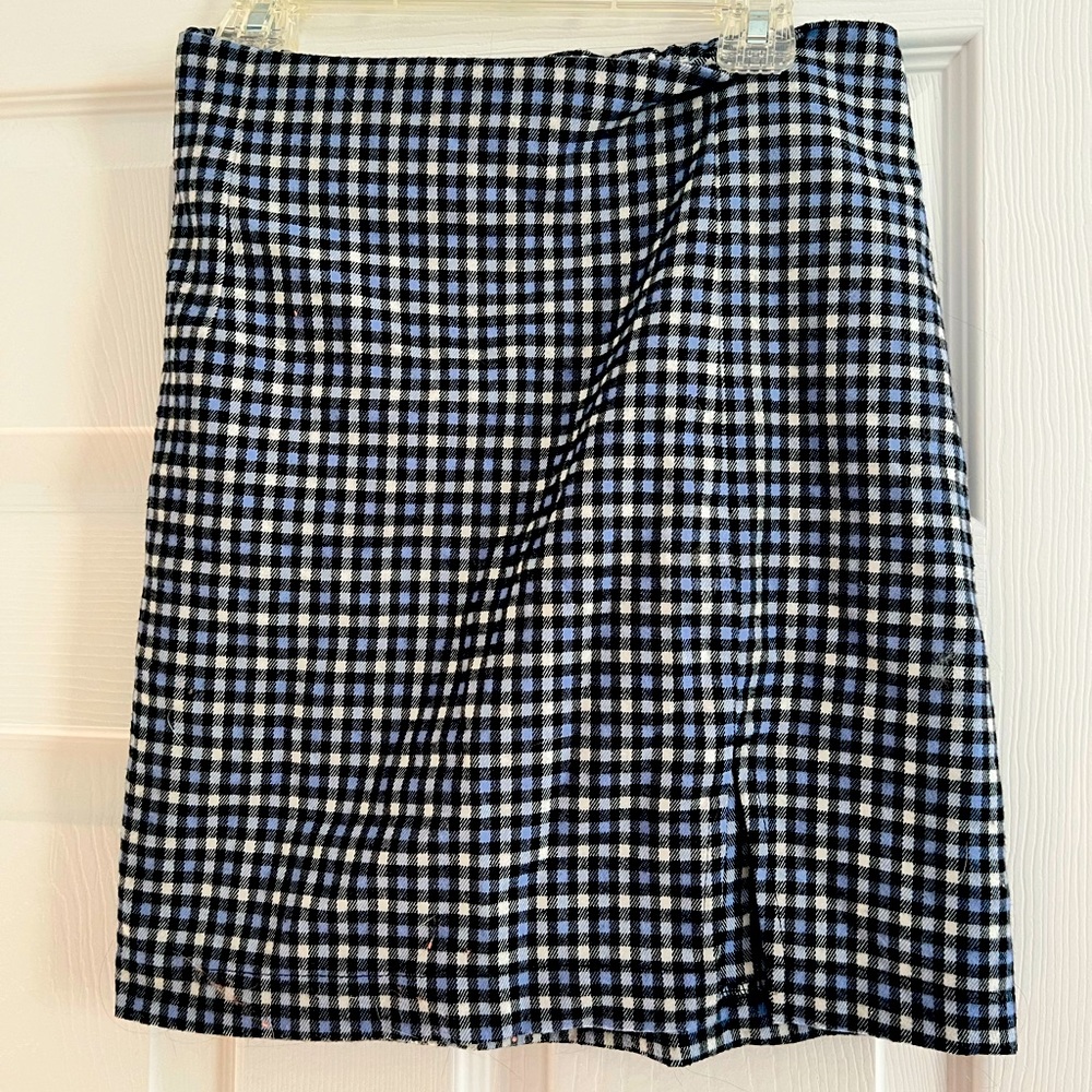 Blue checkered miniskirt
